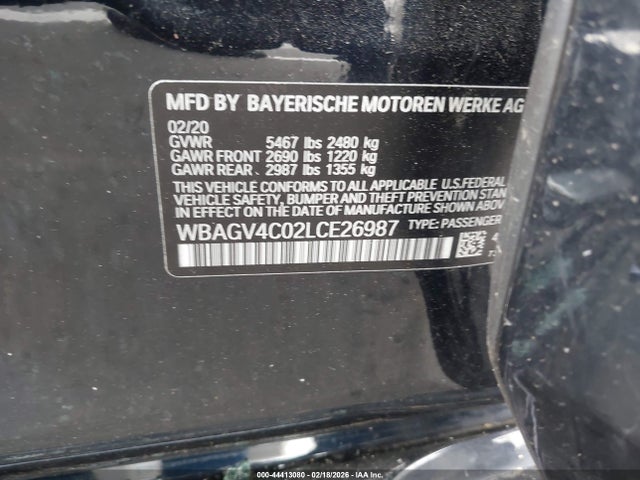 Продажа на аукционе авто 2020 Bmw 840i Gran Coupe Xdrive, vin: WBAGV4C02LCE26987, номер лота: 44413080