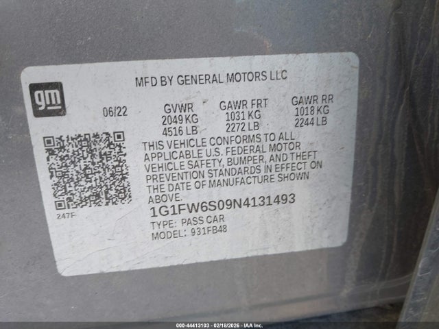2022 CHEVROLET BOLT EV 1G1FW6S09N4131493 Photo 8