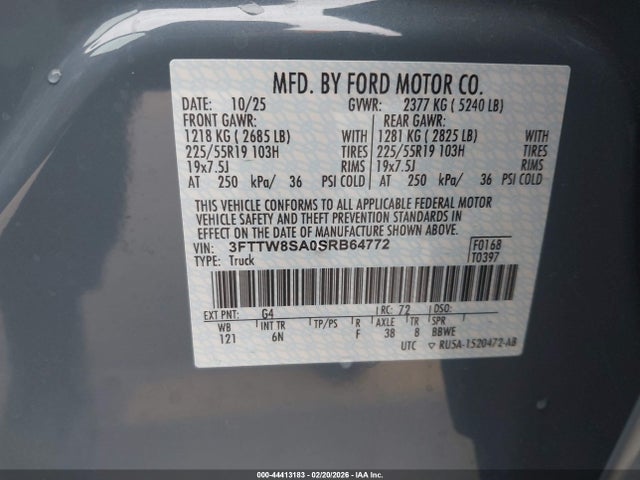 Ford Maverick Lariat 2025 3FTTW8SA0SRB64772 Image 9