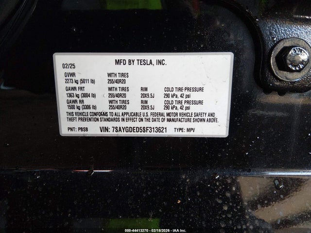 2025 TESLA MODEL Y 7SAYGDED5SF313621 Photo 8