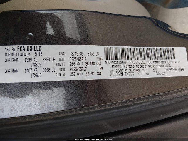 2016 CHRYSLER TOWN & COUNTRY 2C4RC1BG1GR157728 Photo 8