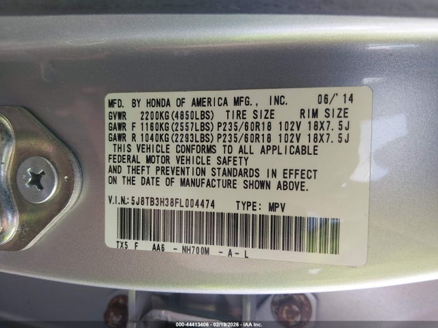 Продаж на аукціоні авто 2015 Acura Rdx, vin: 5J8TB3H38FL004474, номер лоту: 44413406