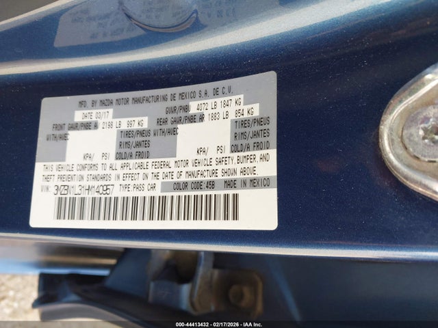 2017 MAZDA MAZDA3 3MZBN1L31HM140957 Photo 8