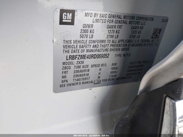 44413518 :رقم المزاد ، LRBFZME40RD069052 vin ، 2024 Buick Envision Preferred Awd مزاد بيع