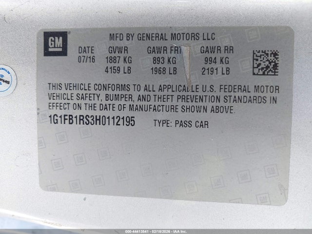 Chevrolet Camaro 1lt 2017 1G1FB1RS3H0112195 Image 9