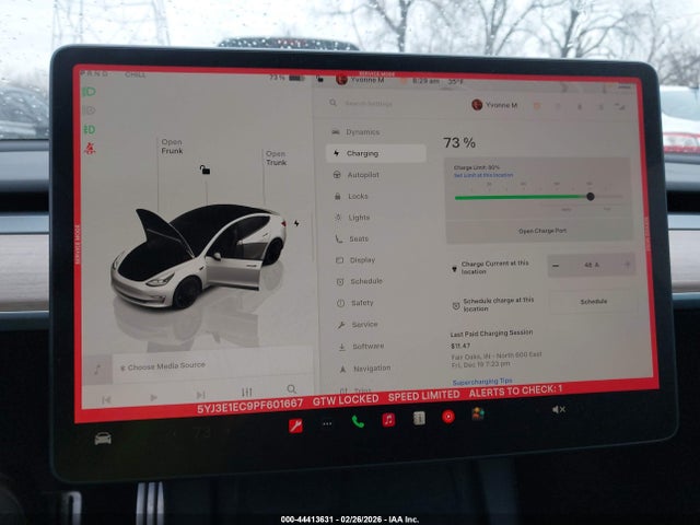 44413631 :رقم المزاد ، 5YJ3E1EC9PF601667 vin ، 2023 Tesla Model 3 Performance Dual Motor All-wheel Drive مزاد بيع