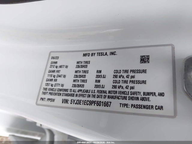 2023 TESLA MODEL 3 5YJ3E1EC9PF601667 Photo 8