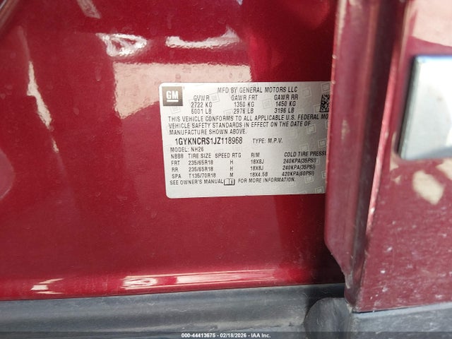 2018 CADILLAC XT5 1GYKNCRS1JZ118968 Photo 8