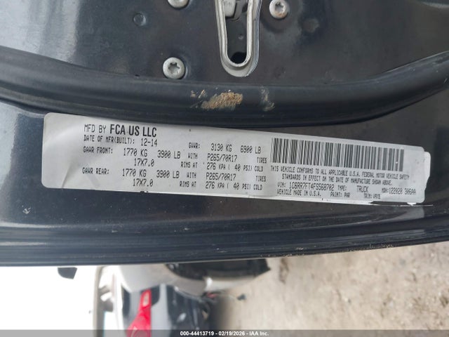 44413719 :رقم المزاد ، 1C6RR7FT4FS568702 vin ، 2015 Ram 1500 Tradesman مزاد بيع
