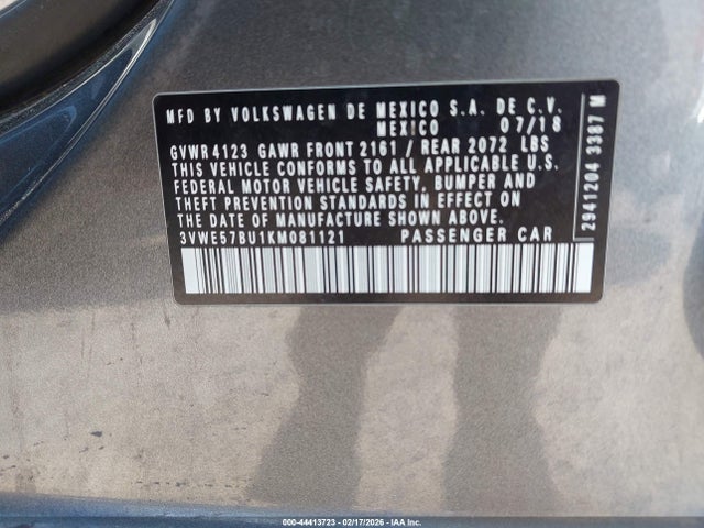 2019 VOLKSWAGEN JETTA 3VWE57BU1KM081121 Photo 8