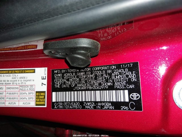 JTDKARFP8H3062979 Toyota Prius Prime Premium
