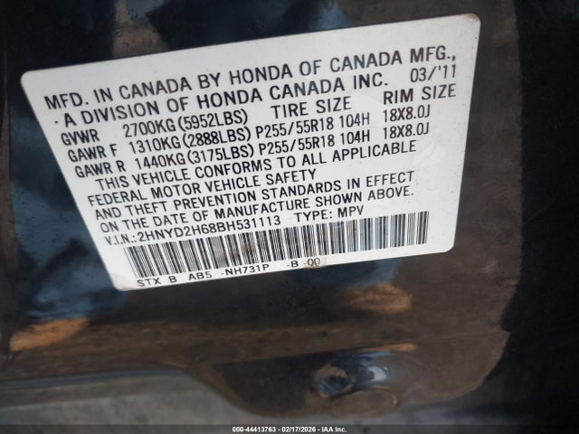 2011 ACURA MDX 2HNYD2H68BH531113 Photo 8