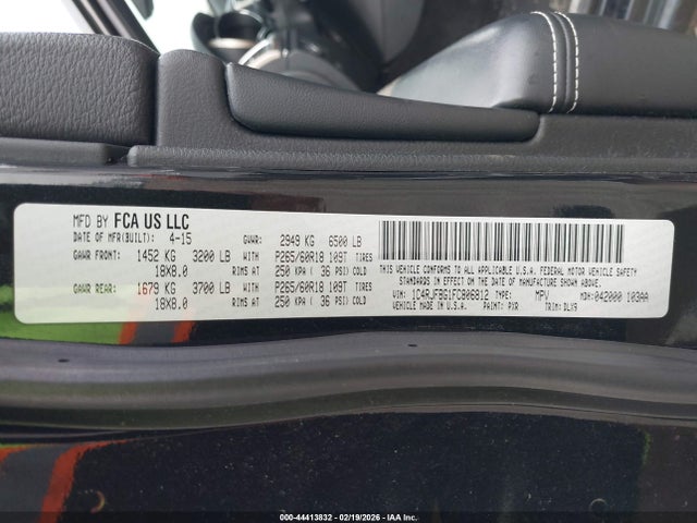 2015 JEEP GRAND CHEROKEE 1C4RJFBG1FC806812 Photo 8