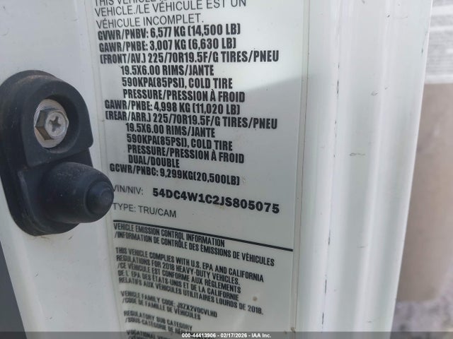 Продаж на аукціоні авто 2018 Isuzu Npr Hd, vin: 54DC4W1C2JS805075, номер лоту: 44413906