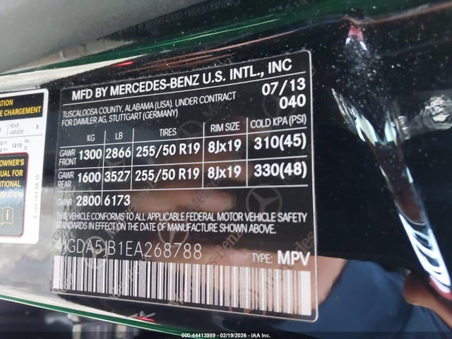 Mercedes-Benz ML 350 2014 4JGDA5JB1EA268788 Image 9