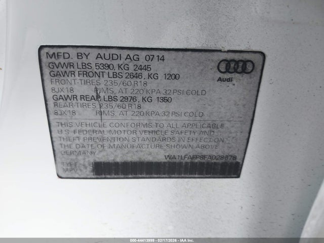 2015 AUDI Q5 WA1WGAFP3FA077121 Photo 8