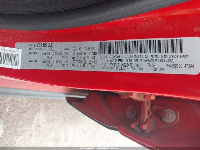 Aukcja sprzedaży 2019 Ram 1500, vin: 1C6SRFLT1KN823475, numer aukcji: 44414063
