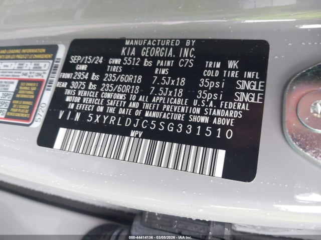 2025 KIA SORENTO 5XYRLDJC5SG331510 Photo 8