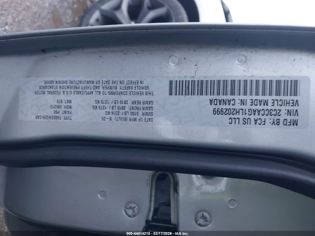 44414218 :رقم المزاد ، 2C3CCAAG1LH202999 vin ، 2020 Chrysler 300 Touring مزاد بيع