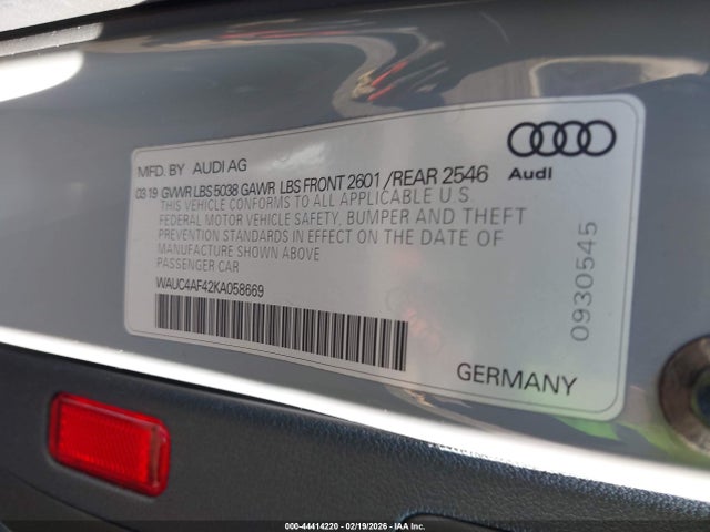 2019 AUDI S4 WAUC4AF42KA058669 Photo 8