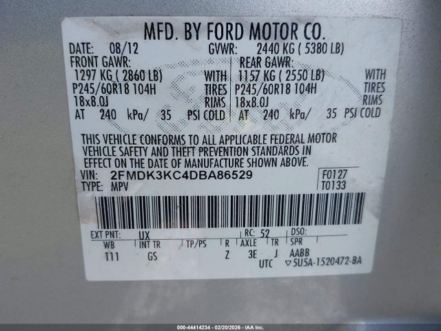 2013 FORD EDGE 2FMDK3KC4DBA86529 Photo 8
