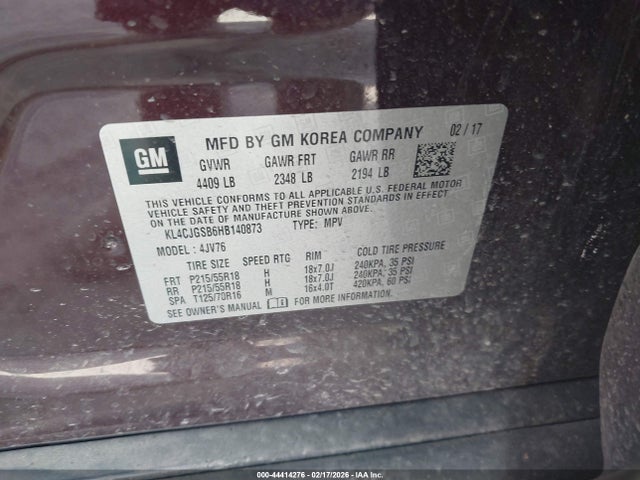 2017 BUICK ENCORE KL4CJGSB6HB140873 Photo 8