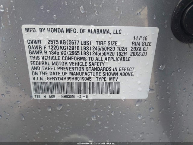 Продажа на аукционе авто 2017 Acura Mdx Advance   Entertainment Pkgs, vin: 5FRYD4H99HB019045, номер лота: 44414411