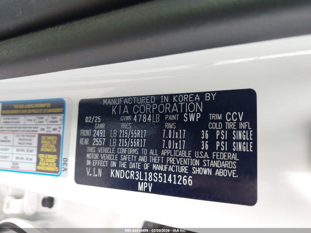 KNDCR3L18S5141266 KIA Niro Ev Wind