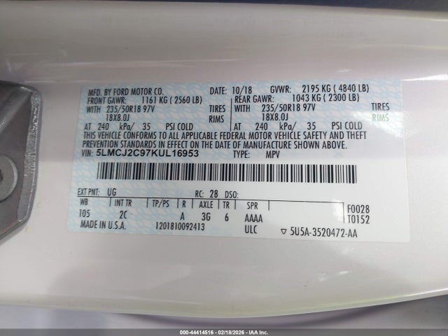 2019 LINCOLN MKC 5LMCJ2C97KUL16953 Photo 8