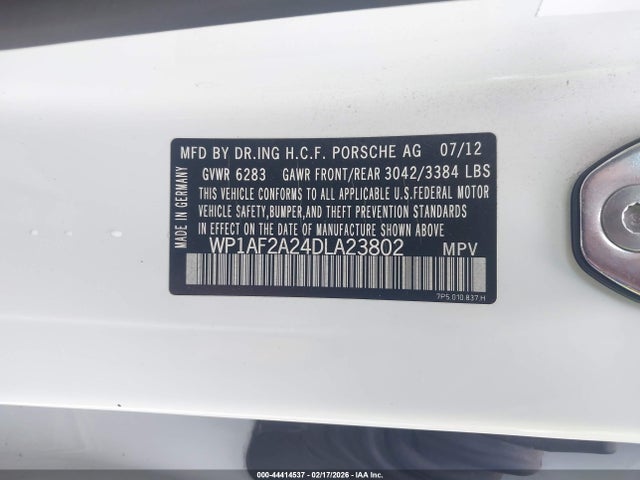 2013 PORSCHE CAYENNE WP1AF2A24DLA23802 Photo 8