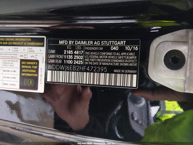 Aukcja sprzedaży 2017 Mercedes-benz Amg C 43 4matic, vin: WDDWJ6EB2HF472395, numer aukcji: 44414664