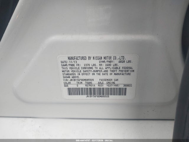 JN1BV7AP9EM685505 Infiniti Q50 Premium