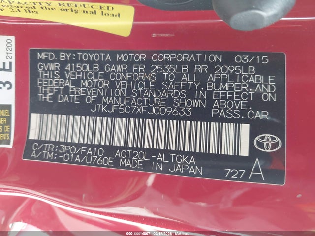 Scion TC 2015 JTKJF5C7XFJ009633 Image 9