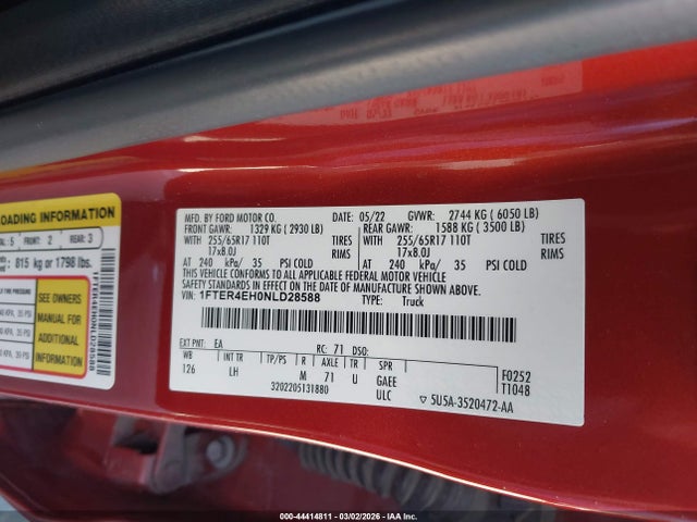 2022 FORD RANGER 1FTER4EH0NLD28588 Photo 8