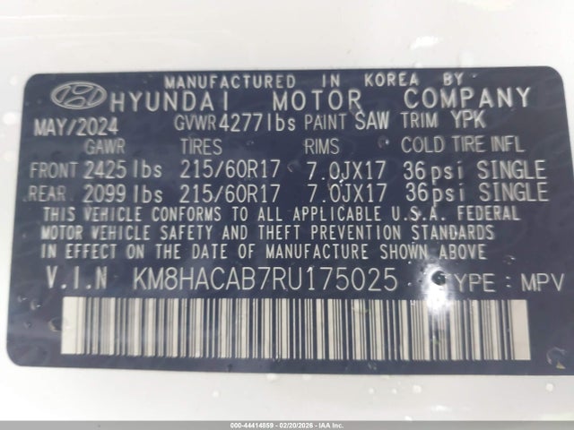 KM8HACAB7RU175025 Hyundai Kona Se
