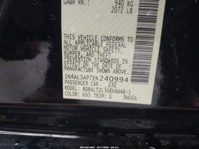 1N4AL3AP7EN240994 Nissan Altima 2.5 Sv