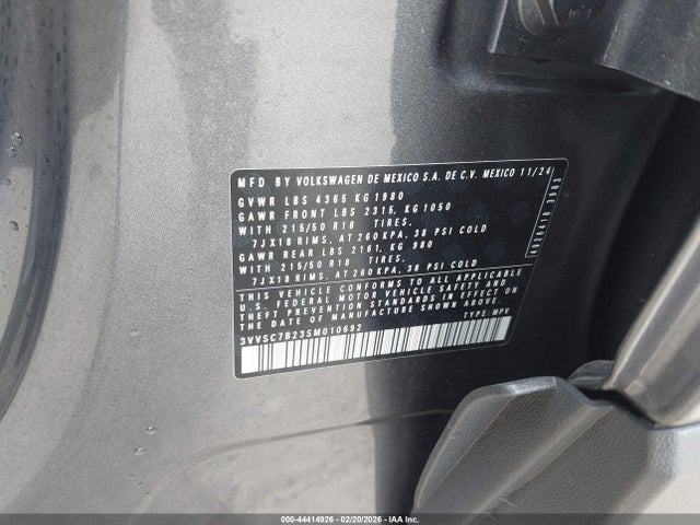 3VVSC7B23SM010692 Volkswagen Taos 1.5t Se