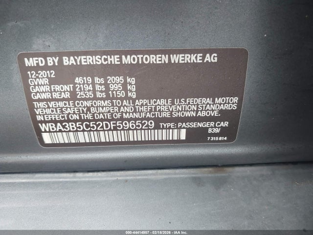 Продаж на аукціоні авто 2013 Bmw 328i Xdrive, vin: WBA3B5C52DF596529, номер лоту: 44414957