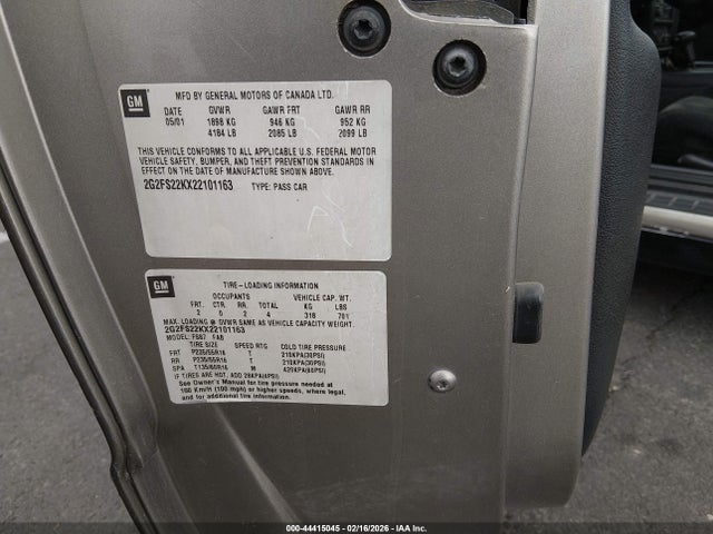 2002 PONTIAC FIREBIRD 2G2FS22KX22101163 Photo 8