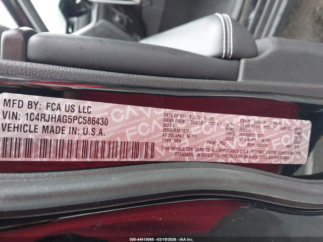 1C4RJHAG5PC586430 Jeep Grand Cherokee Altitude 4x4