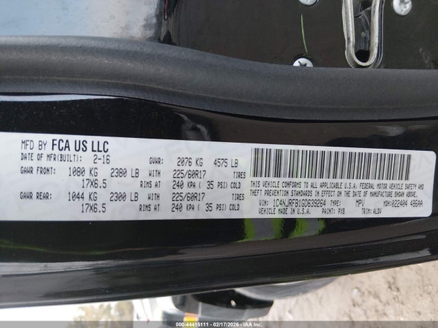 Продаж на аукціоні авто 2016 Jeep Patriot High Altitude Edition, vin: 1C4NJRFB1GD639264, номер лоту: 44415111
