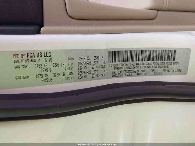 1C4RJEBG8GC320879 Jeep Grand Cherokee Limited