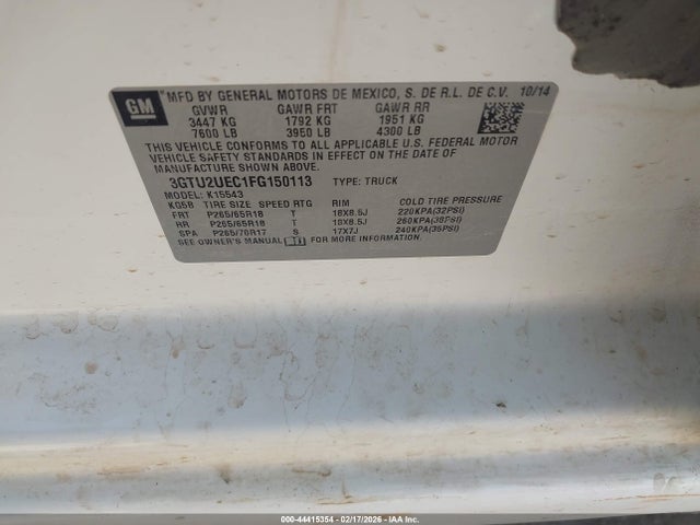 2015 GMC SIERRA 1500 3GTU2UEC1FG150113 Photo 8