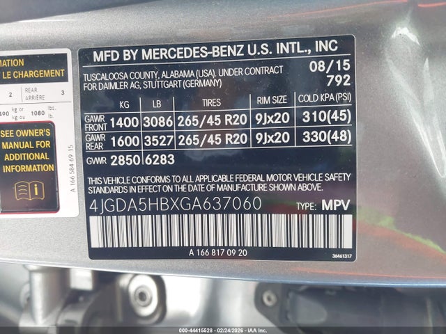 2016 MERCEDES-BENZ GLE 350 4JGDA5HBXGA637060 Photo 8