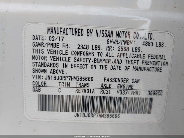 Aukcja sprzedaży 2017 Infiniti Qx50, vin: JN1BJ0RP7HM385666, numer aukcji: 44415611