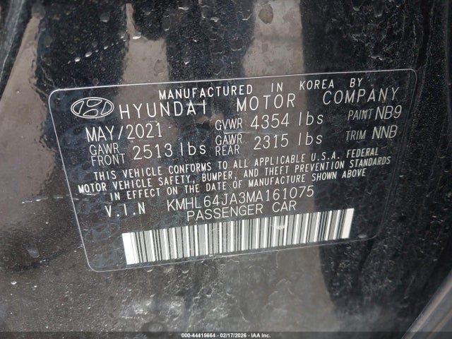 2021 HYUNDAI SONATA KMHL64JA3MA161075 Photo 8
