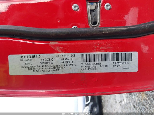 2C3CDXCTXJH260830 Dodge Charger R/t Rwd