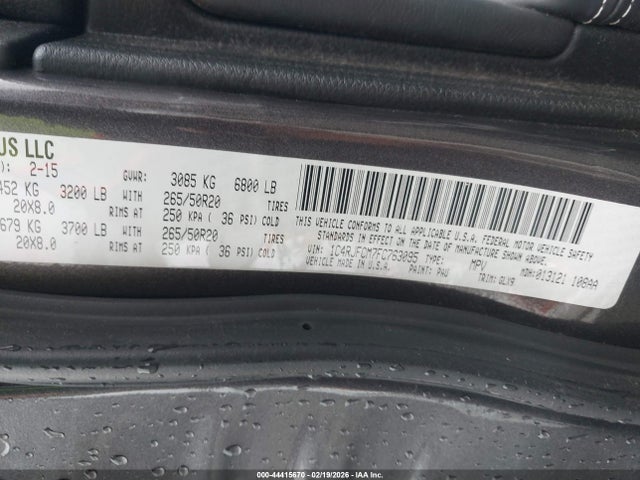 Jeep Grand Cherokee Overland 2015 1C4RJFCM7FC763095 Image 9