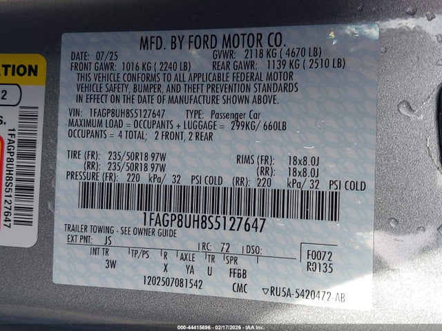 1FAGP8UH8S5127647 Ford Mustang Ecoboost Premium