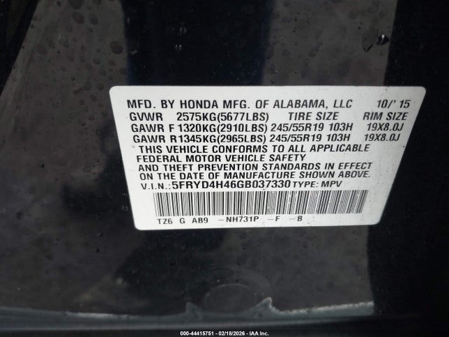 Продажа на аукционе авто 2016 Acura Mdx Technology   Acurawatch Plus Packages/technology Package, vin: 5FRYD4H46GB037330, номер лота: 44415751